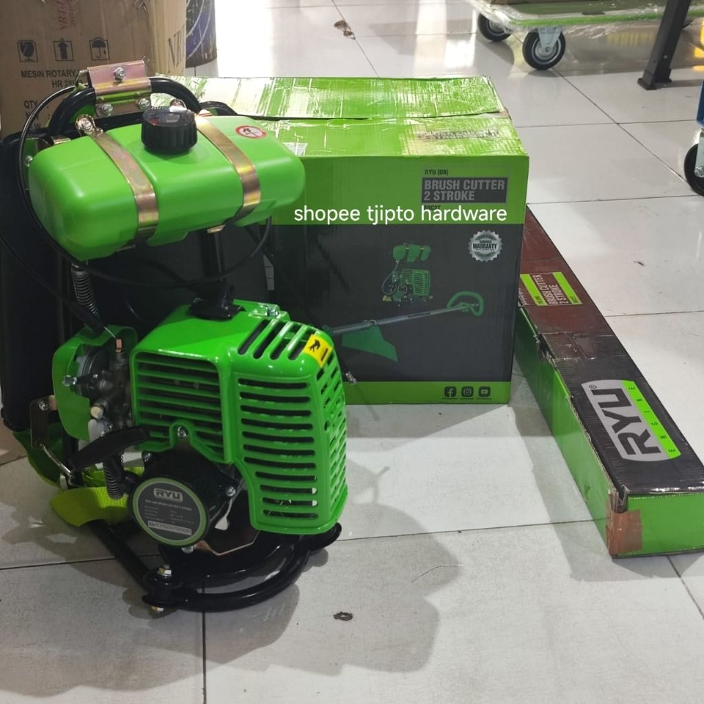 Mesin 2 Tak Potong Rumput RYU Brush Cutter 2Tak Gendong Pemotong Rumput Bensin