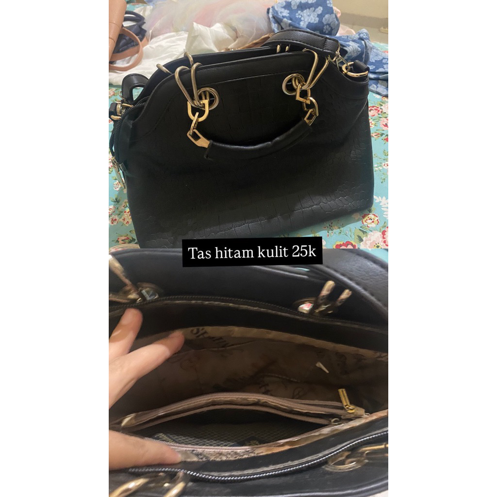 PL tas hitam kulit