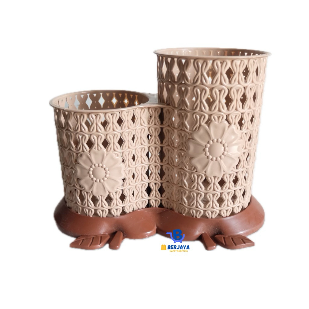 Tempat Sendok Plastik 2 Tempat / Tempat Sendok Plastik Tebal Murah