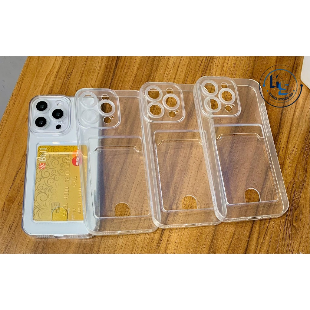 KS grosir case IPHONE 15 pro, 15 plus slot card bening