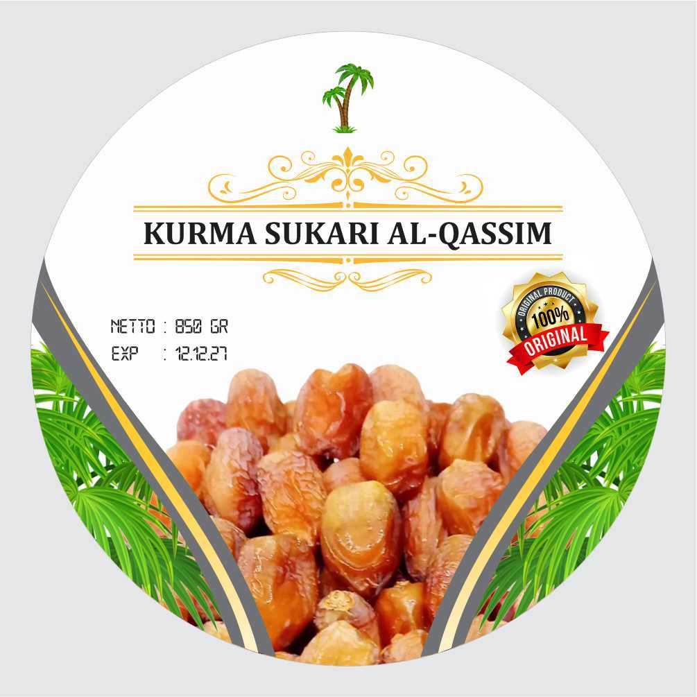 STIKER KURMA / STIKER KURMA SUKARI / LABEL KURMA / BEST SELLER //STIKER KURMA/RAMADAN/RAMADHAN.