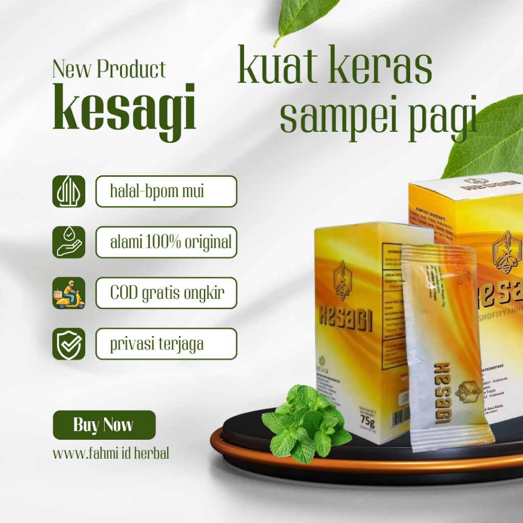 Kesagi Madu Original Minuman Serbuk Sachet - Penambah Stamina Pria - Madu Kosagi Kesagi BPOM