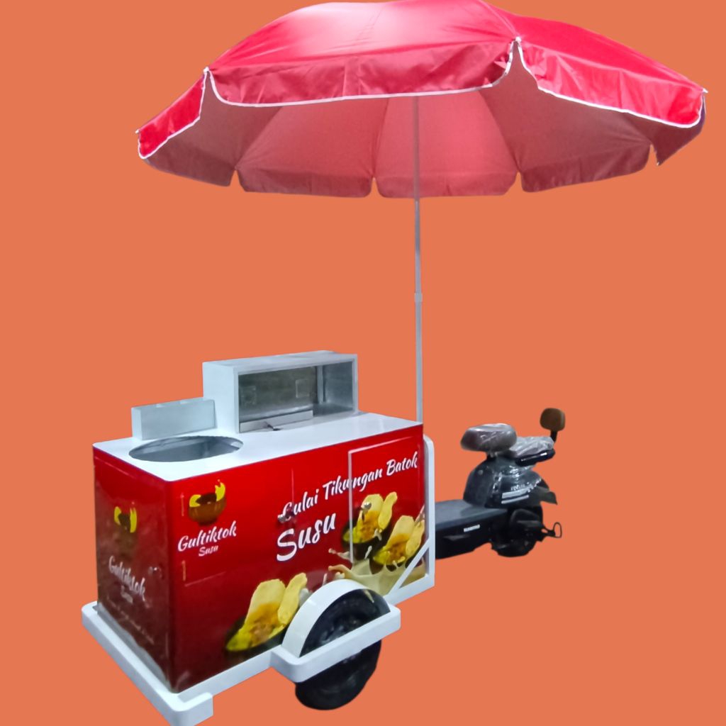 gerobak sepeda listrik bakso mie ayam keliling bisa custem model