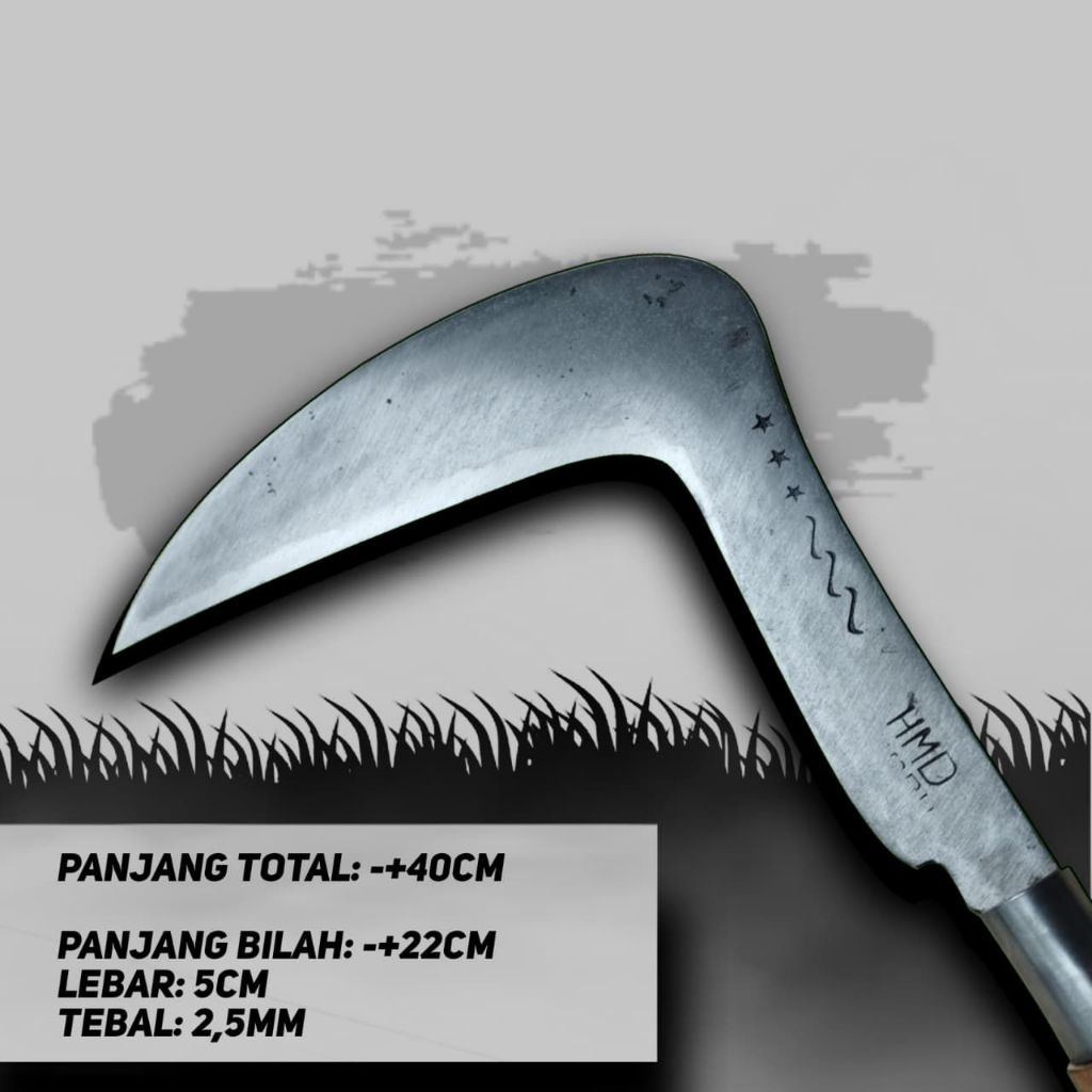 sabit,arit model longok bahan baja isen lapis 3 super!!! asahan kuat dan awet khusus padi dan rumput