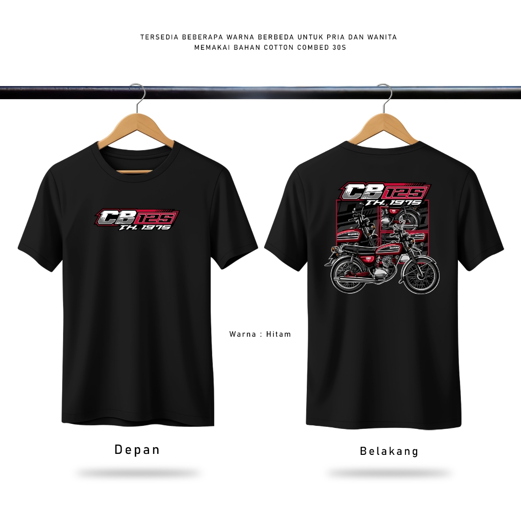 KAOS BAJU CB125 CBGLOWING T-SHIRT ICIKIWIR KAOS CB125 TANGKI CB125 BAJU CB KAOS CB GLOWING KAOS
