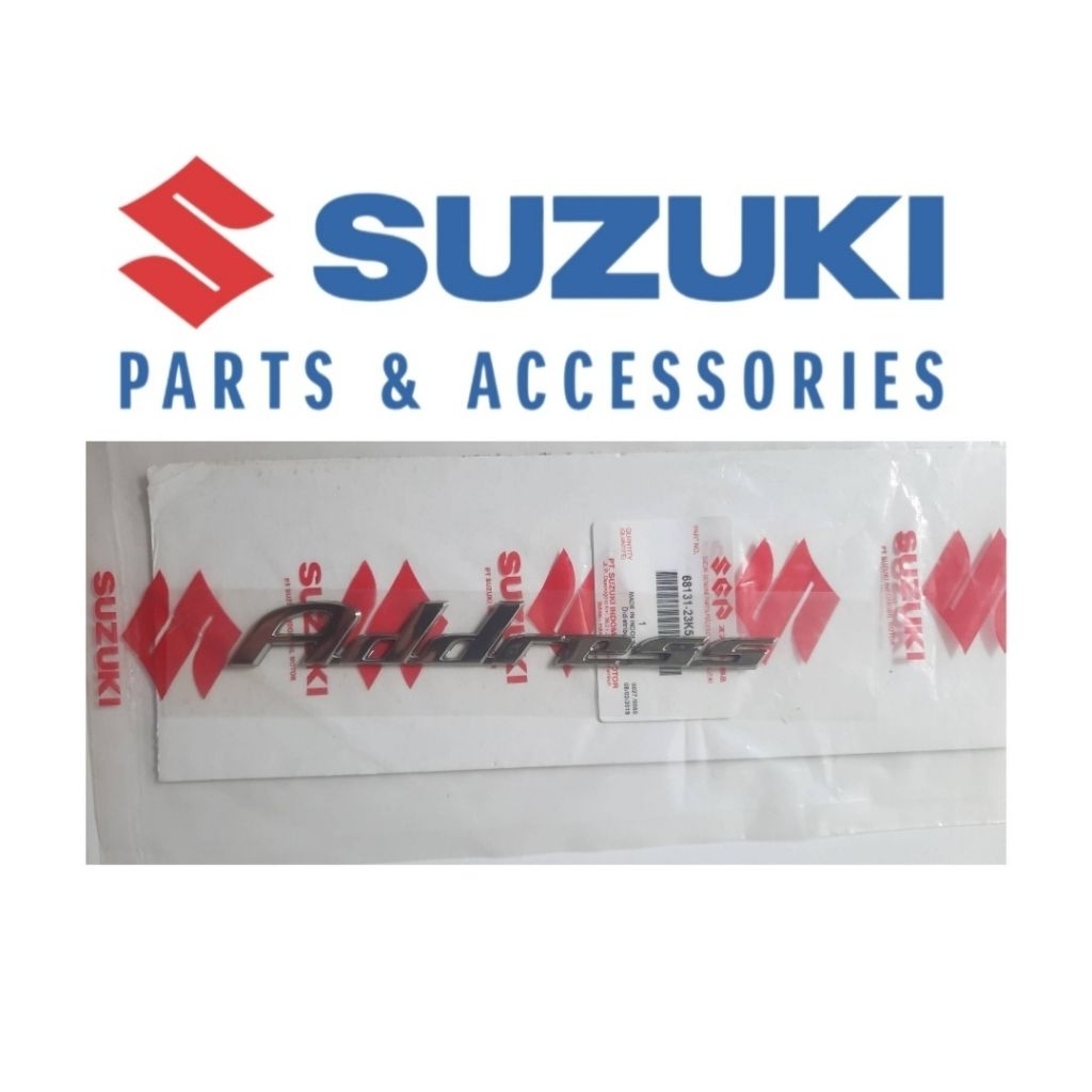 Emblem logo stiker timbul Address Original suzuki