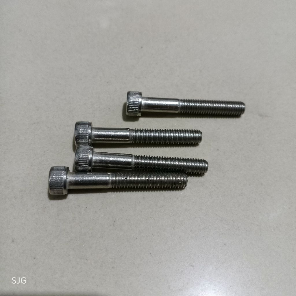 Baut L M5×35 Stainless stell 304 Kunci L4 panjang 3,5cm Half drat