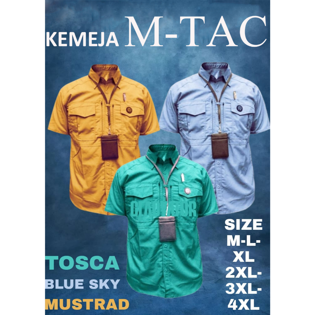 BAJU TACTICAL KEMEJA OUTDOR TANGAN PENDEK BAHAN KATUN DRILL PERNUSA