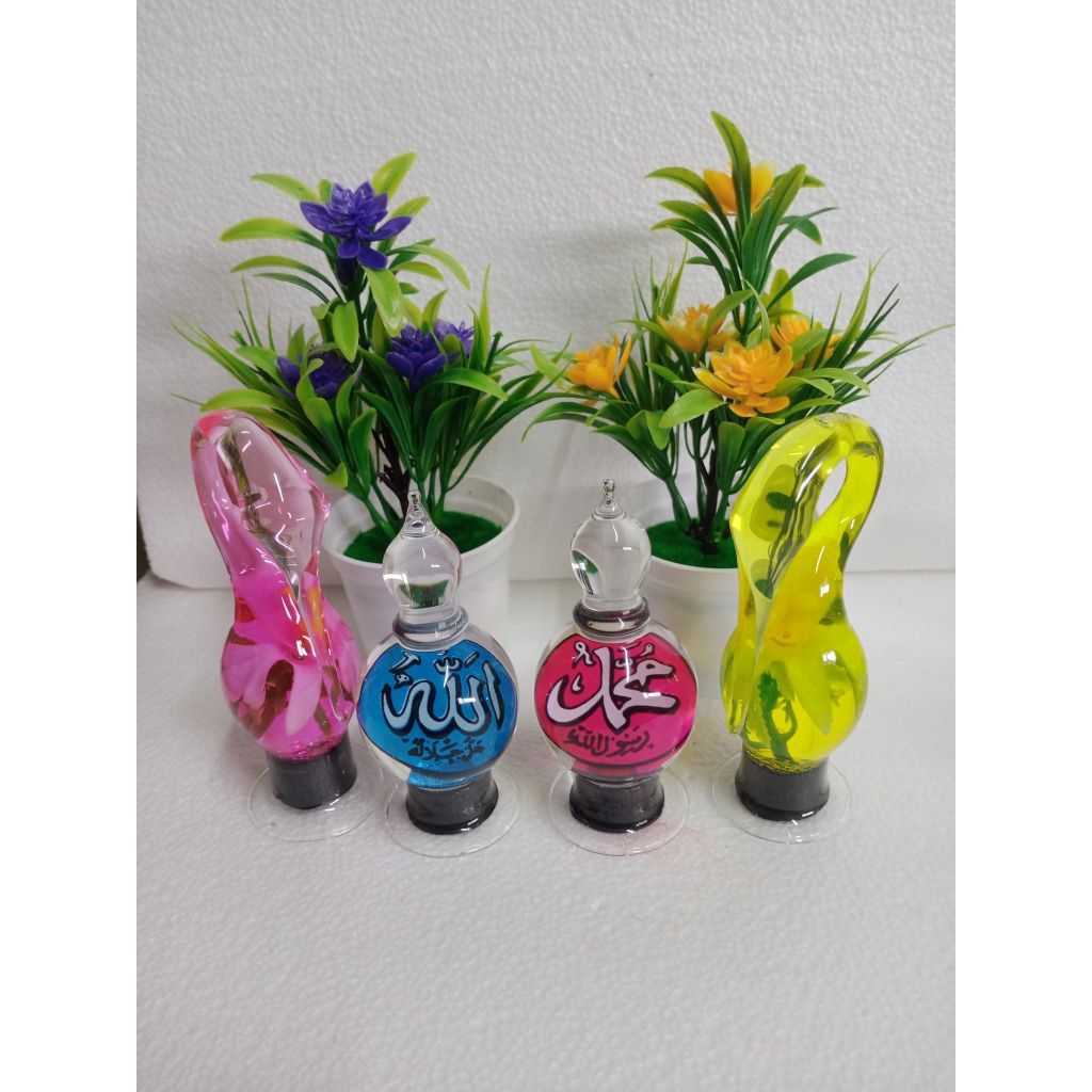 paket isi 4pcs lapad kaligrafi hiasan pajangan dekorasi lemari kaca kristal aesthetic harga hemat