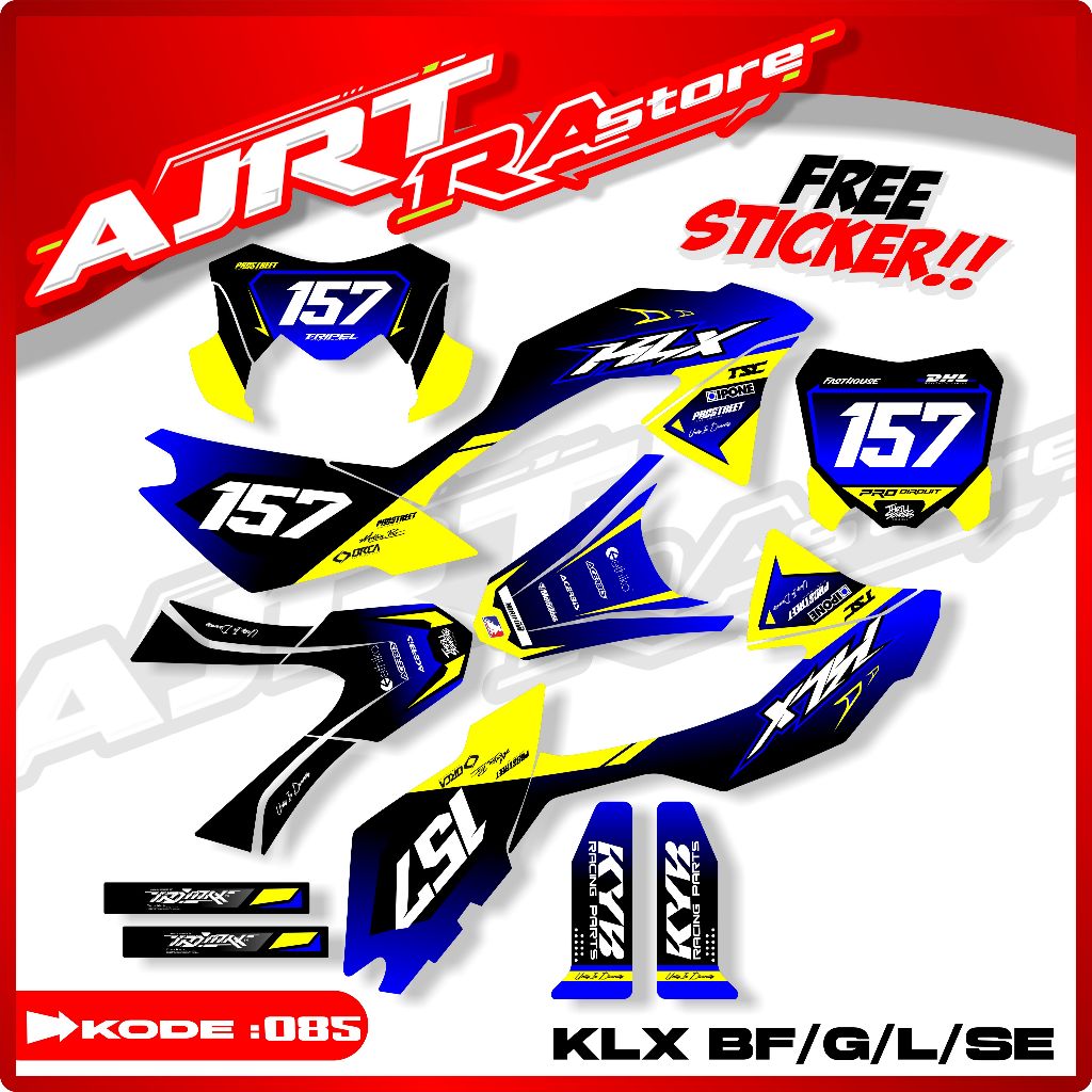 Stiker Decal Klx BF/G/L/SE Full Body - Stiker motor Klx - Decal KLX Full Body