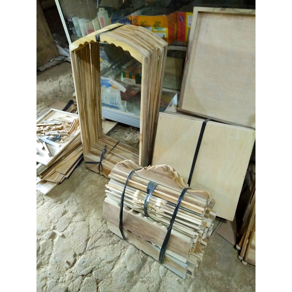 [READY STOCK] SANGKAR KOSAN AMBRUKAN MENTAHAN BAHAN JATI ALAS MDF