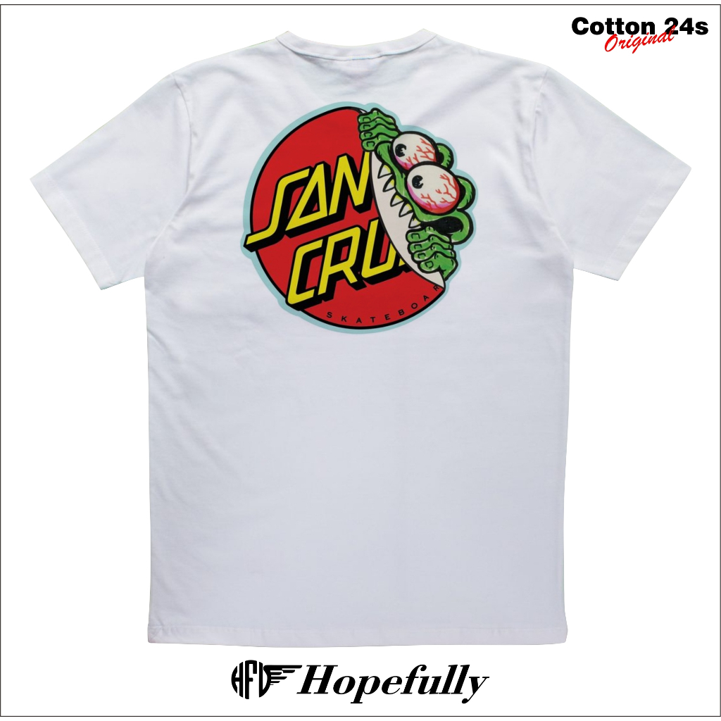 Kaos tshirt Santa Cruz monsterlook Logo Unisex 100% Original Cotton24s Premium quality