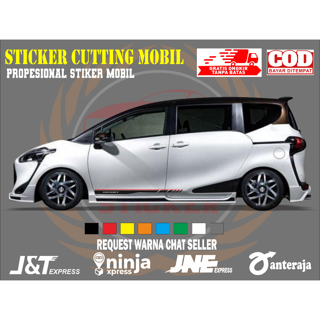 sticker mobil sienta mobil toyota sienta stiker mobil sienta keren sticker variasi body mobil