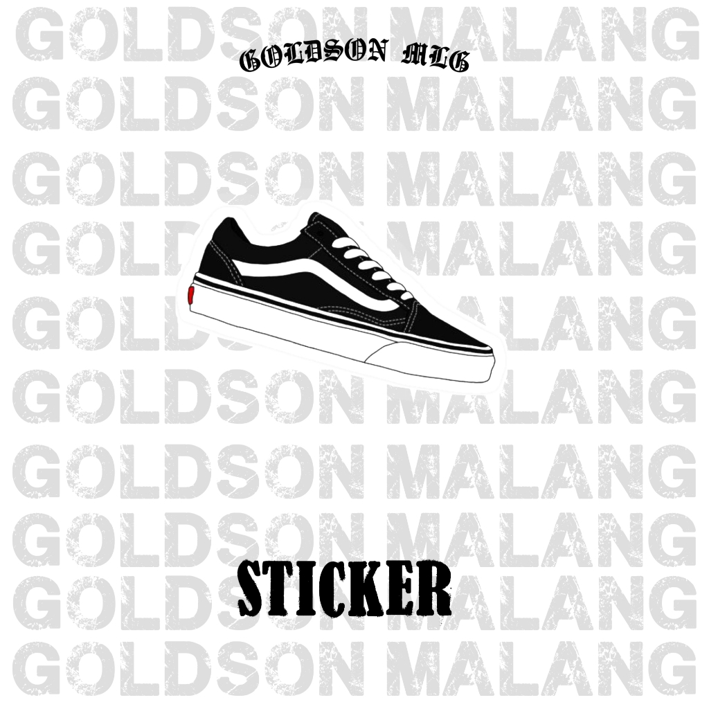 (BISA COD) STICKER ANTI AIR VINYL MURAH "SEPATU VANS" LOGO/STICKER HELM/STICKER LAPTOP/STICKER LOKAL