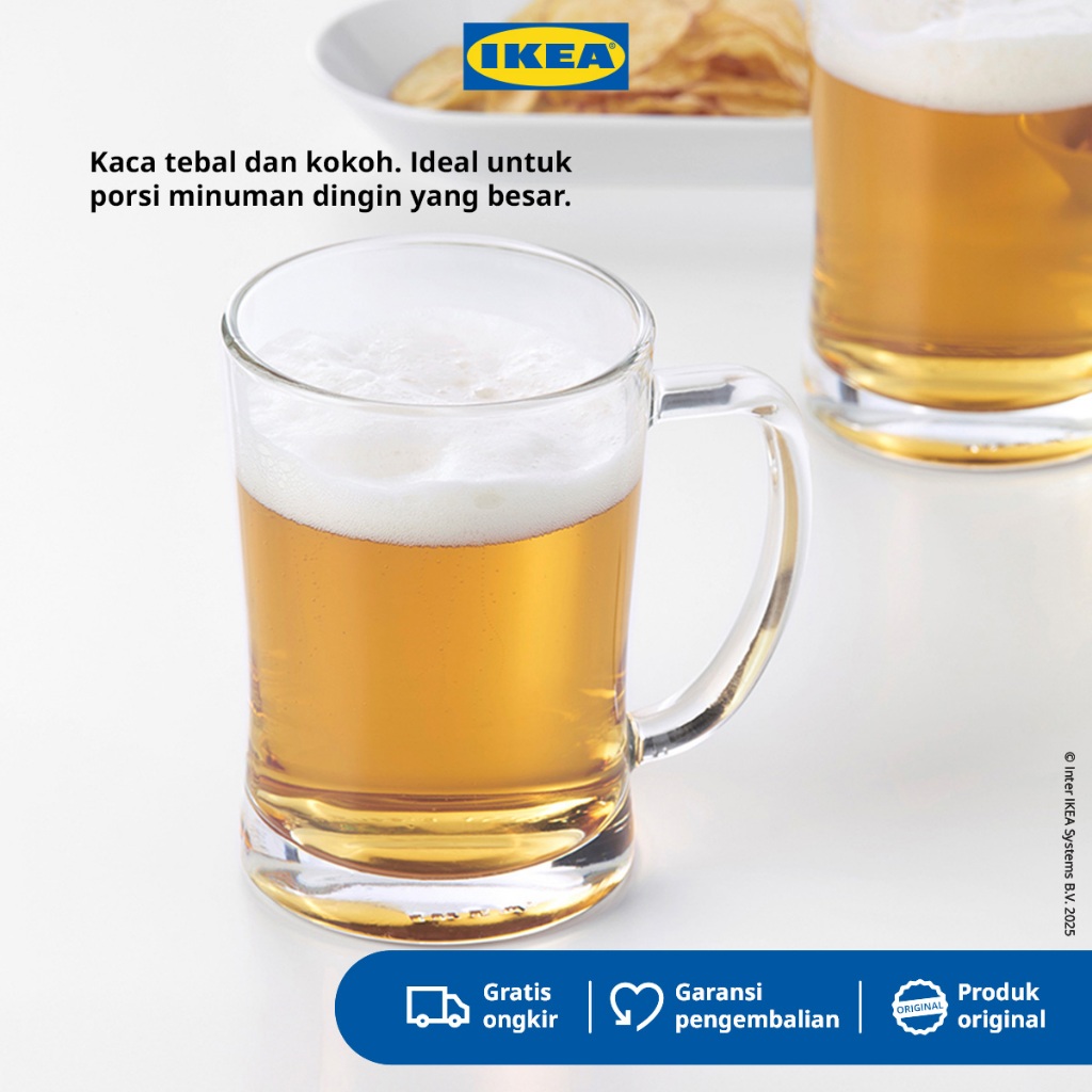 IKEA MJOD Gelas Tinggi Bir Kaca Bening 60cl