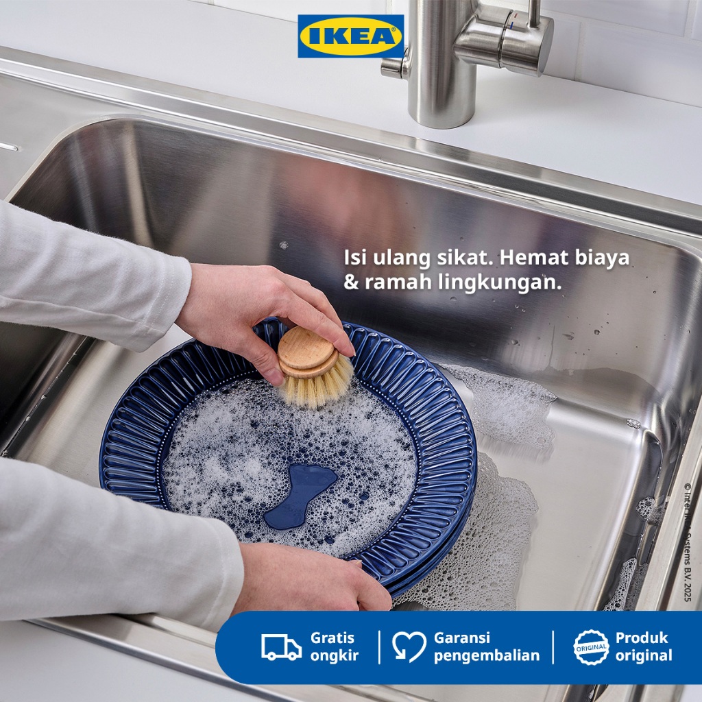 IKEA VALVARDAD Isi Ulang Sikat Pencuci Piring Serat Daun Agave
