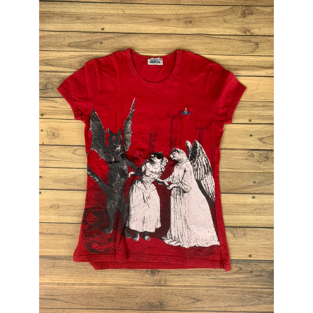 vivienne westwood red women tee shirt