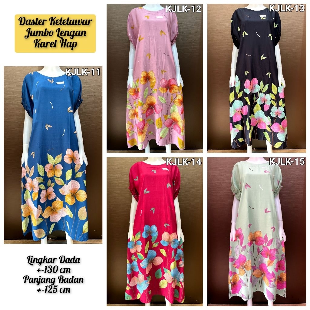 Daster HAP Kelelawar Jumbo Lengan Karet Premium Cantik Adem Viral Kekinian Bumil Rayon Motif Wanita
