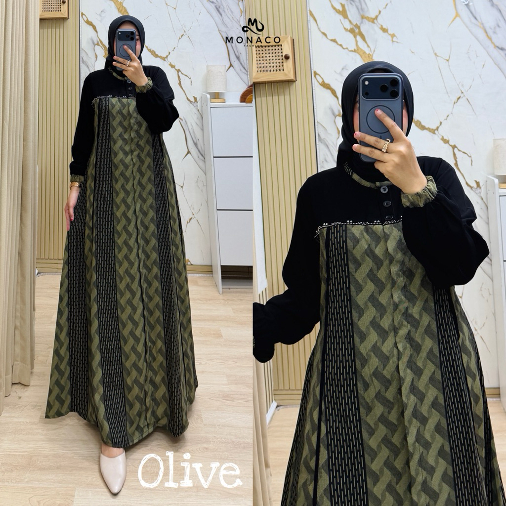 C003 || Gamis Salur Premium / Gamis Kombinasi Salur / Gamis Terbaru Seragaman / Gamis Abaya Hitam Ko