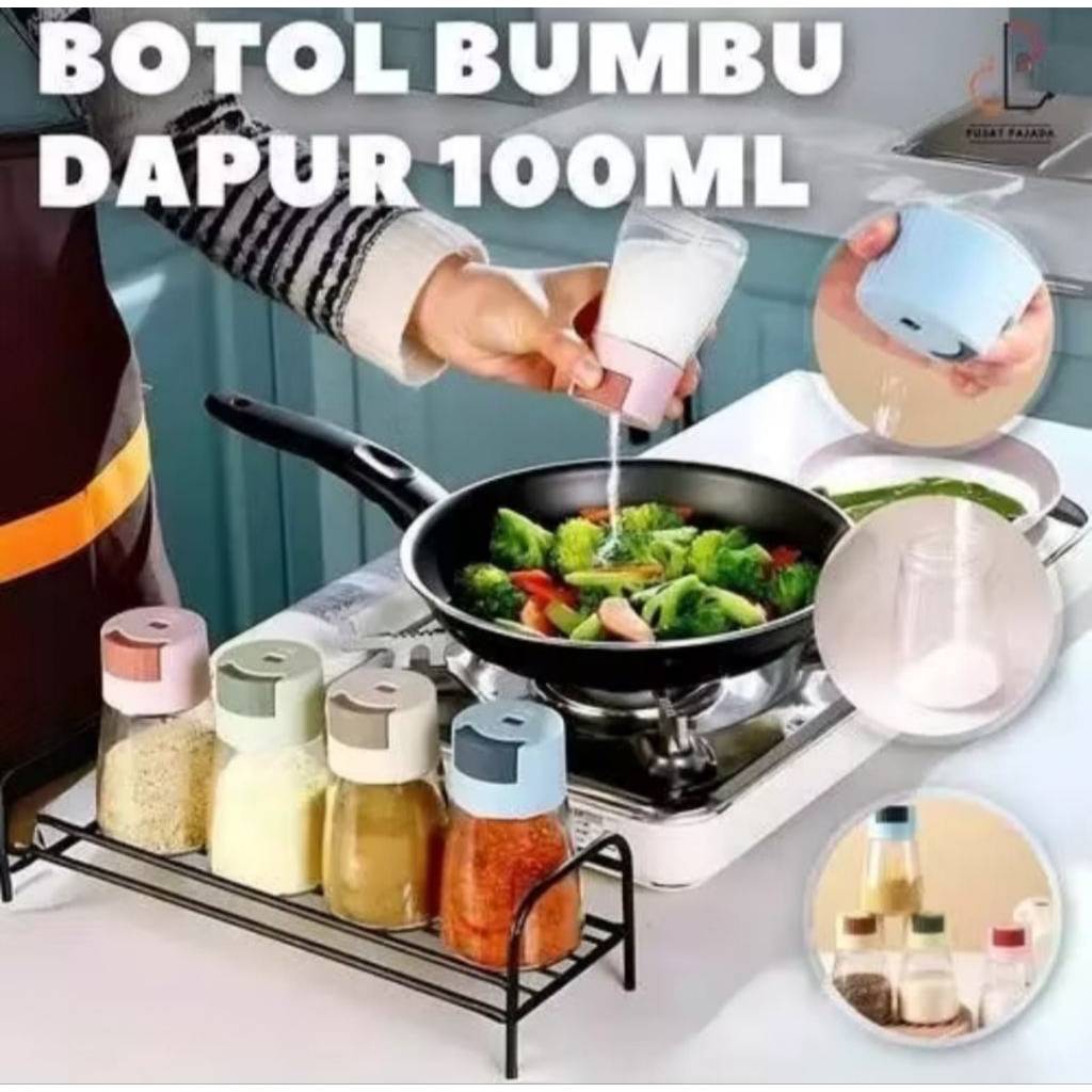 SHINE Botol Bumbu Dapur 100 ML Tempat Bumbu Dapur Bahan Plastik