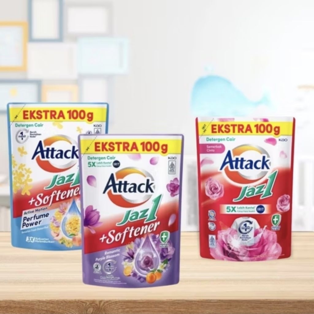 Attack Jaz1 1200g, Attack Detergen Cair Jaz1 1200ml
