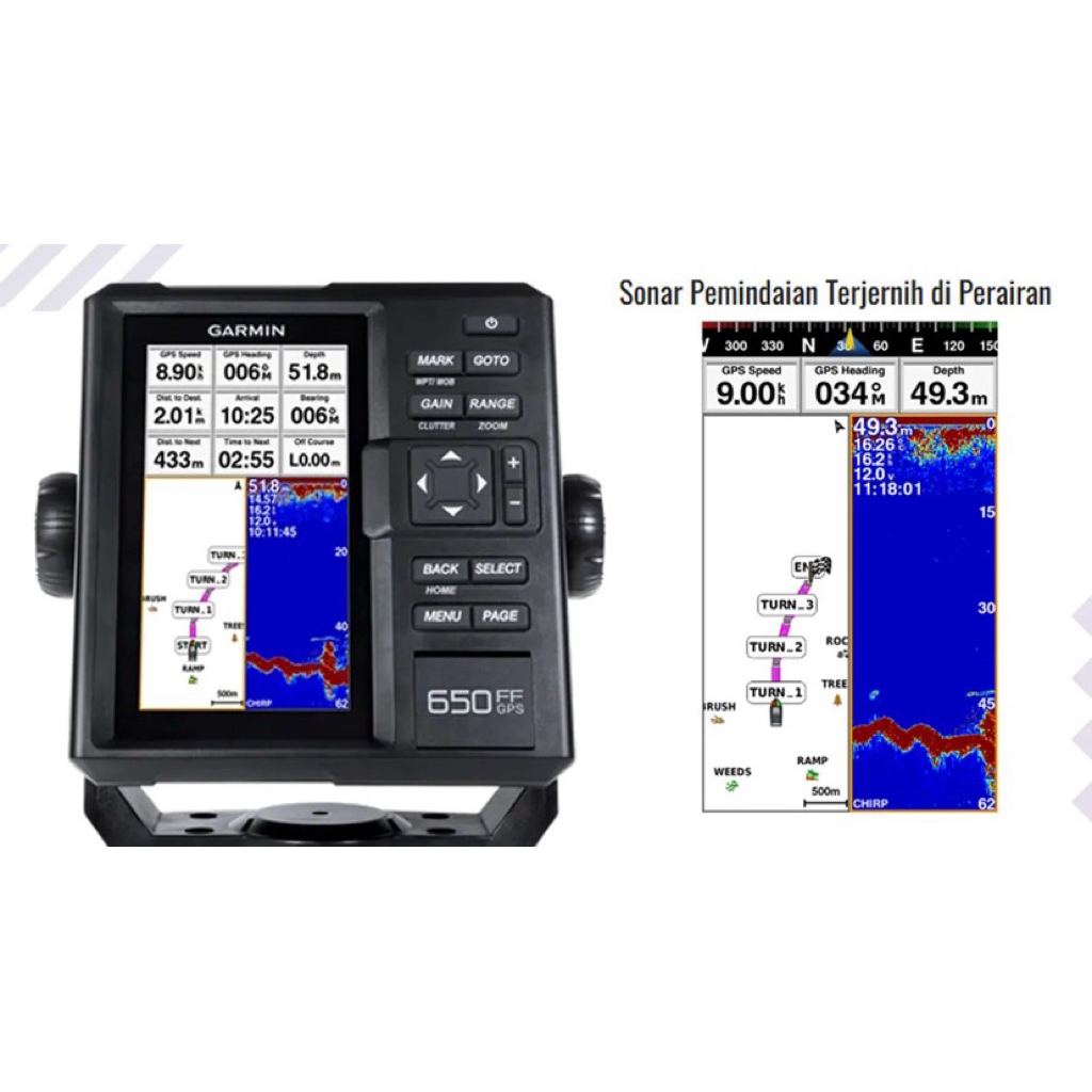 Garmin FF650 Gps APAC Fishfender unit only Garansi Resmi TAM