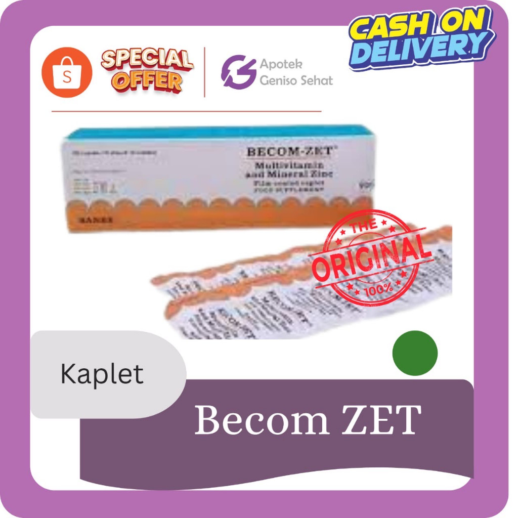Becom ZET 1 BOX Isi 10 Strip@10 Tablet Vitamin Komplexs