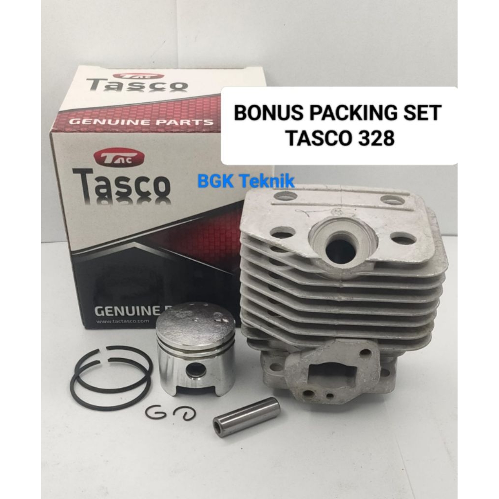Cylinder Blok Tasco 328, 328e + Packing Set Tasco 328 Mesin Potong Rumput Tasco