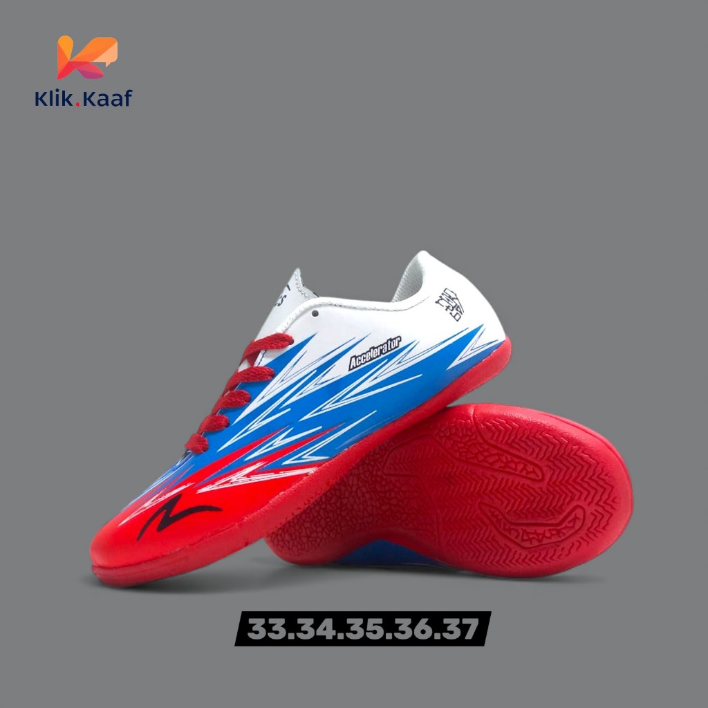 Kaaf-Sepatu Futsal Anak Specs Accelerator Lightspeed 3 FG White Blue Red