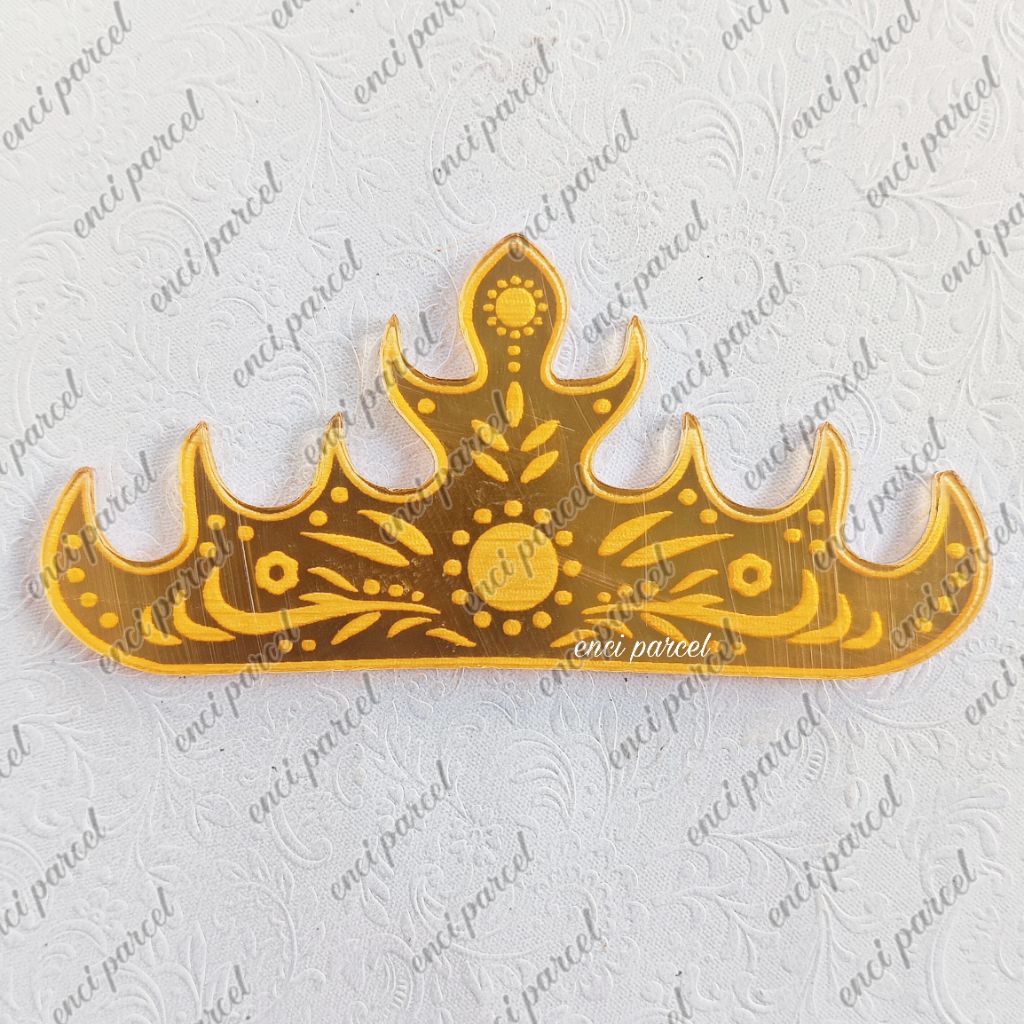 siger lampung model E motif grafir mahkota tradisional ornamen dekorasi hiasan mahar bahan akrilik g