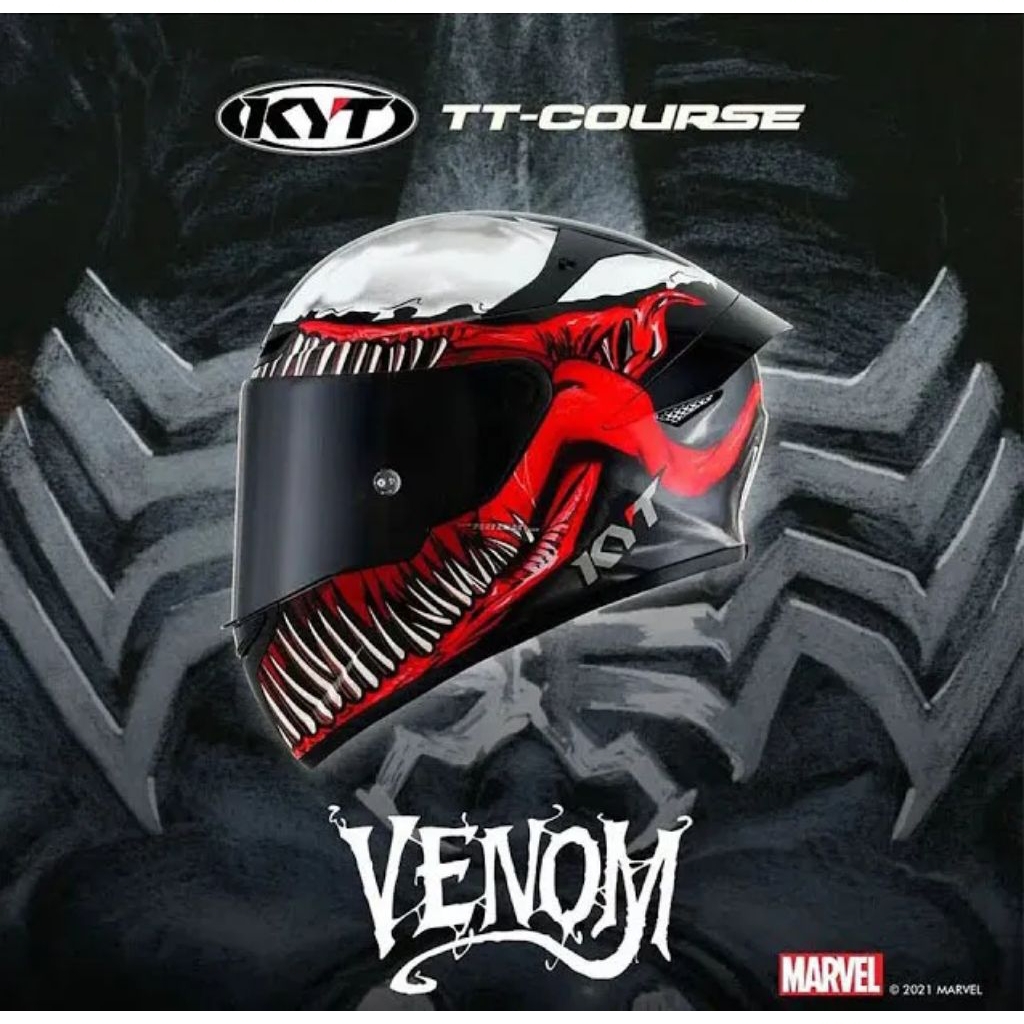 Helm KYT TT Course Venom 2 MARVEL Series LIMITED EDITION