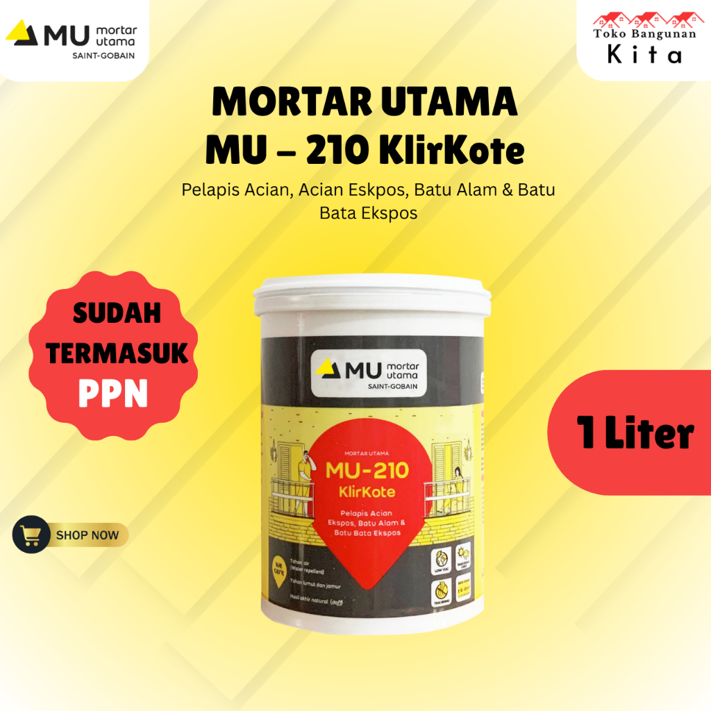 Mortar Utama - 210 KlirKote Ukuran 1 Liter