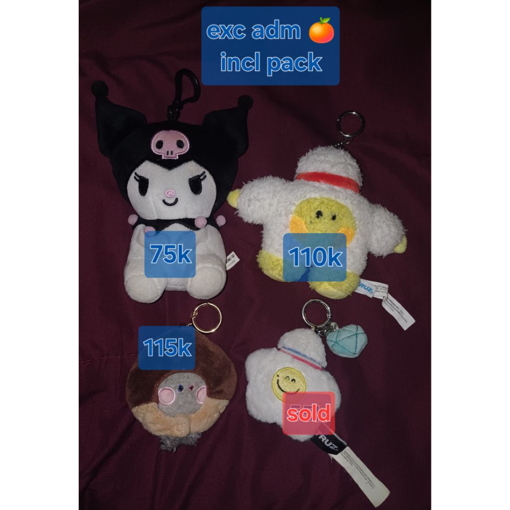 [BACA DESKRIPSI] READY INA OFFICIAL TRUZ TREASURE ROMY BONBON KEYRING KUROMI