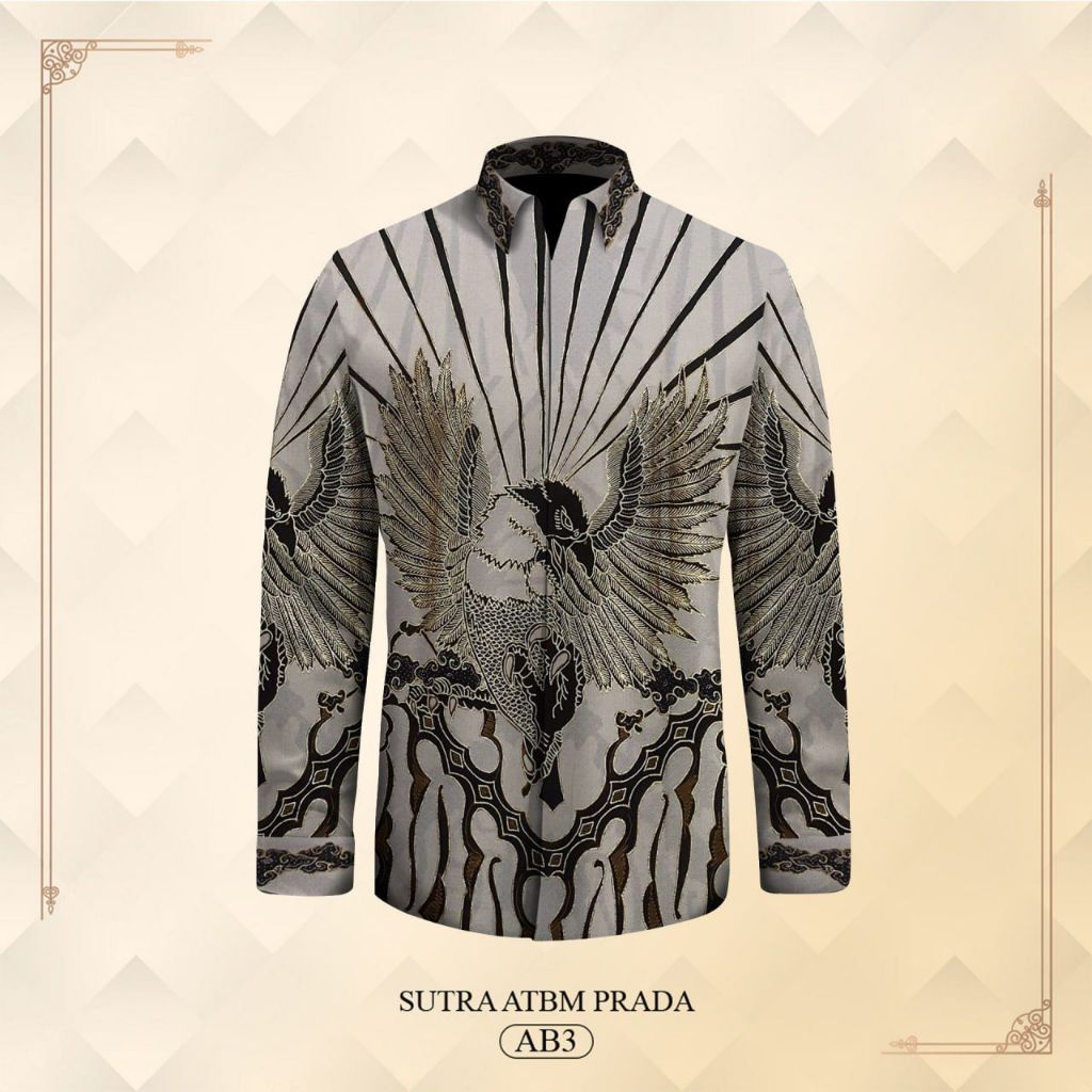 Kain batik tulis sutra atbm baron prada kemeja pria tanmalaka604