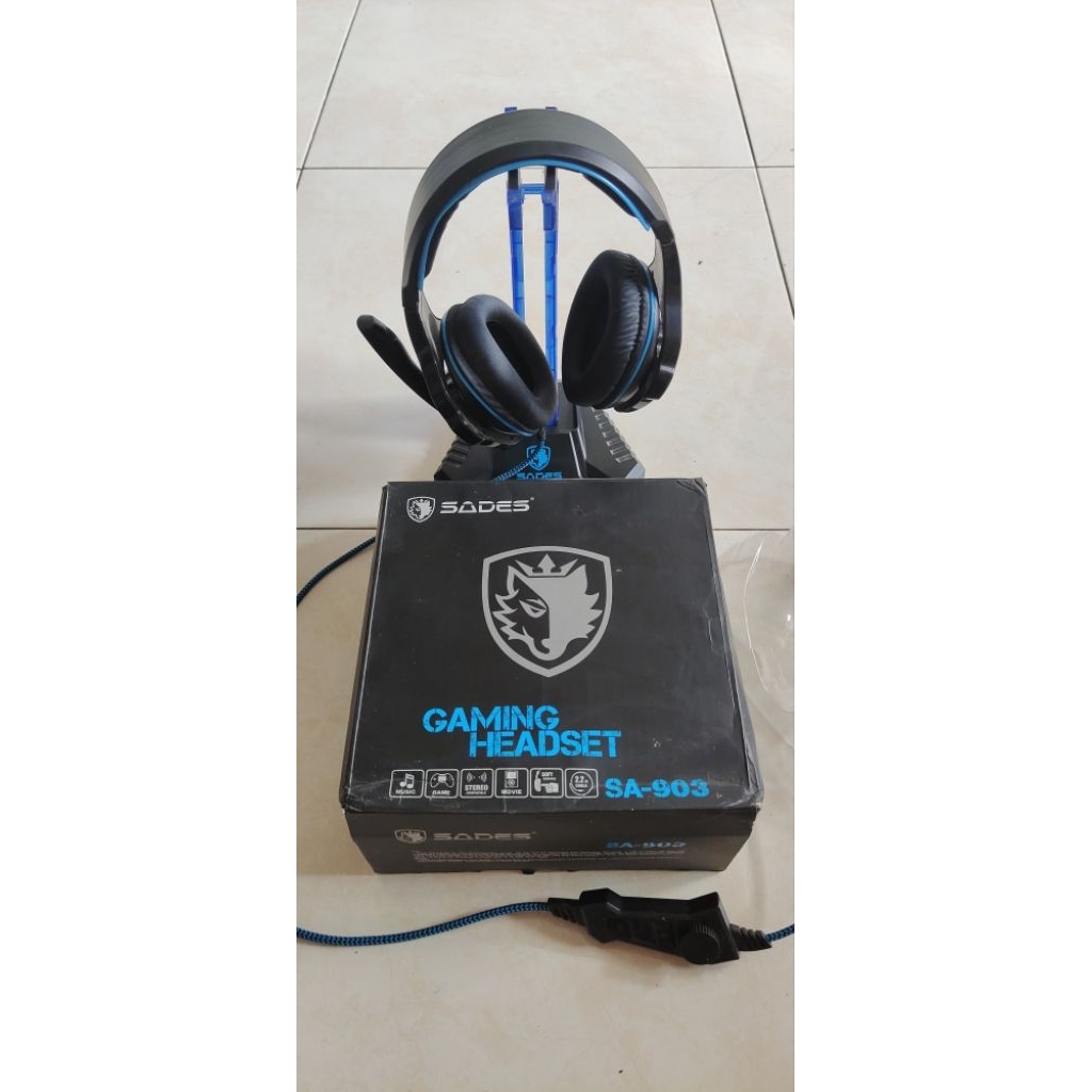 Sades SA903 Headset Gaming + Free Stand Headset Sades