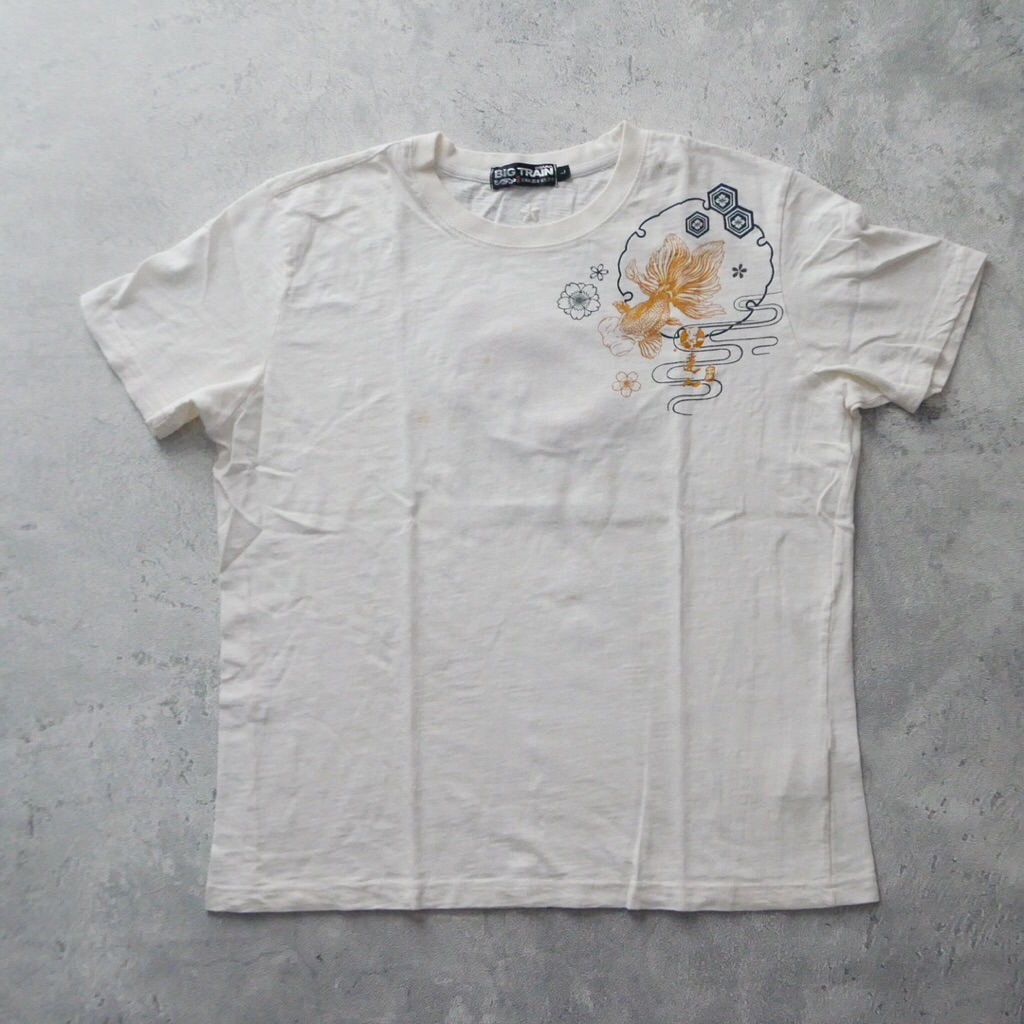 Sukajan Japan Karakuri Tamashii Gold Fist White Tshirt