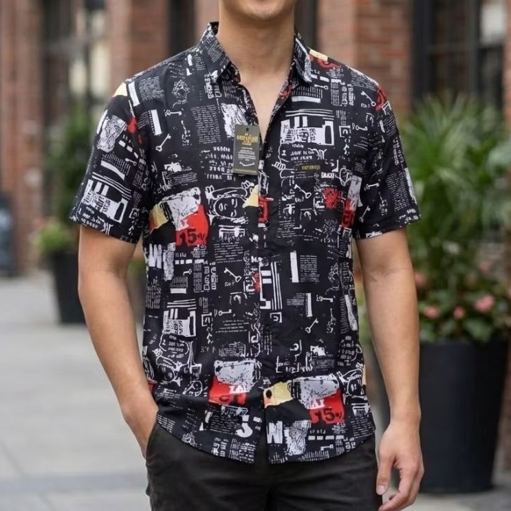 Kemeja Motif Pantai Pria Hurley