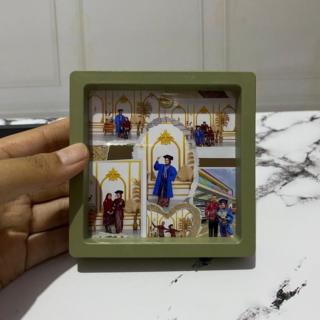 [Freebox] Mini Gift Frame Foto Estetik Cocok untuk Birthday Resign Graduation Kado Minimalis Elegan 