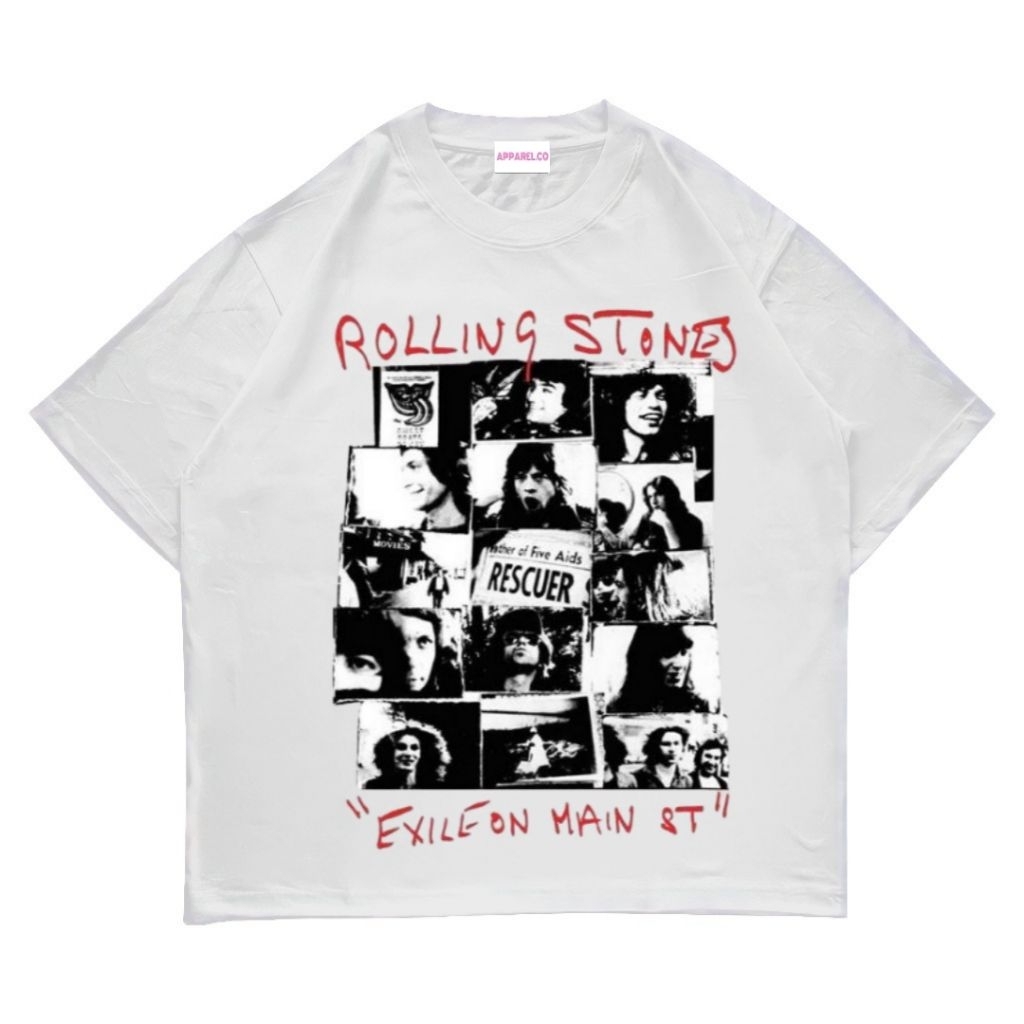 KAOS ROLLING STONES MAIN ST | BAJU T-SHIRT REGULER FIT PRIA WANITA 24S.....