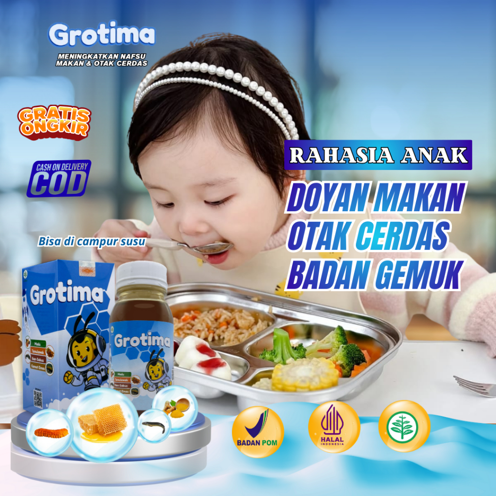 Grotima -  Vitamin Anak Penambah Napsu Makan Anak / Vitamin Anak Penambah Berat Badan Anak