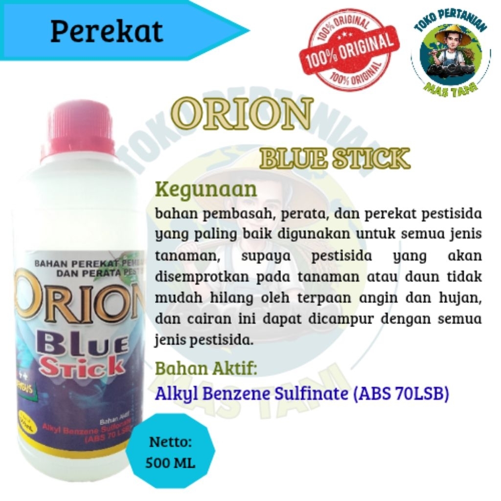 pestisida perekat ORION 500ml Bahan Perekat Pembasah dan Perata plus Penembus Insektisida /pupuk/her