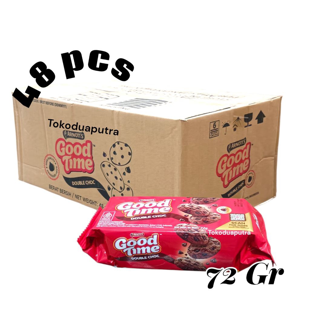 Good Time Double Choco 72 Gr X 48 bungkus ( 1 Karton) / Cookies Good Time Double Choco 72 Gr