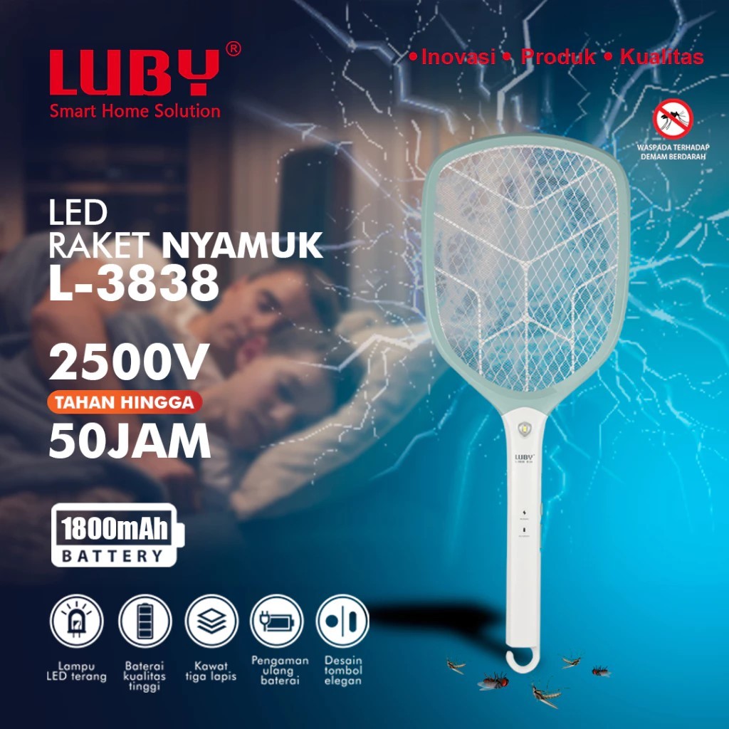 raket nyamuk besar luby L3838 setrum kuat