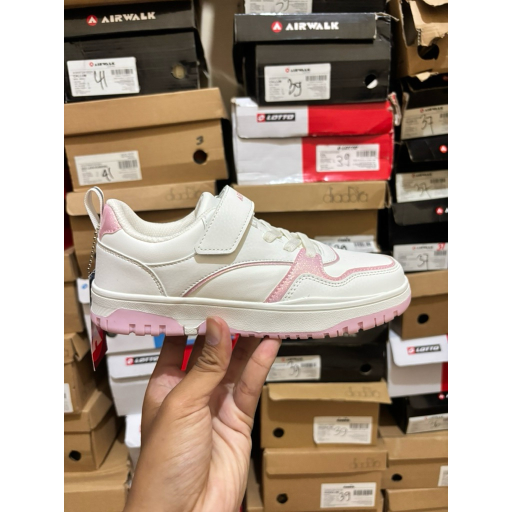 Sepatu Anak Airwalk Kids Decker JR Warna White Pink