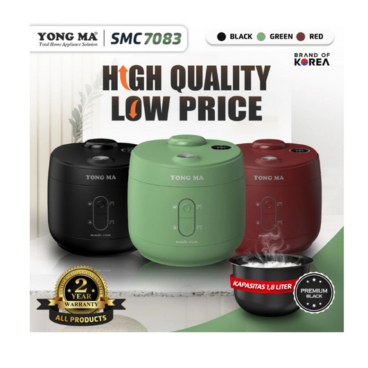 MAGIC COM YONGMA 7083 | 1,8LITER YONGMA 3IN1 ANTI LENGKET