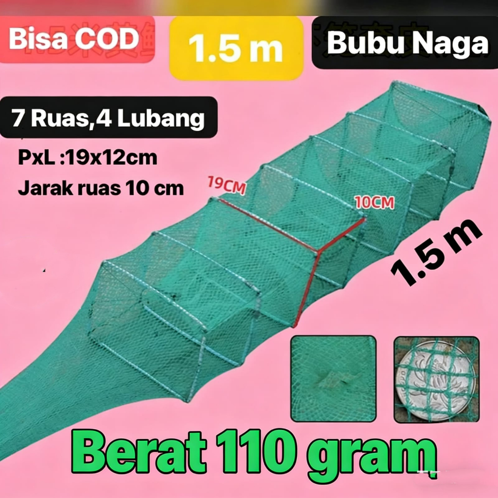 BUBU NAGA 1.5M DAN 2.5M PERANGKAP IKAN UDANG LOBSTER BISA BAYAR DI TEMPAT