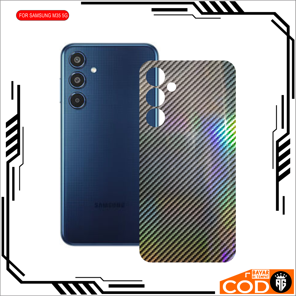 PROMO Graskin Carbon SAMSUNG M35 5G Terbaru Anti Jamur Pelindung Belakangan HP