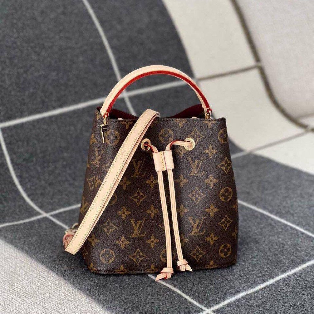 LOUIS VUITTON LV Neo Noe NeoNoe BB Drawstring Bucket Crossbody Shoulder Bag in Monogram Coated Canva