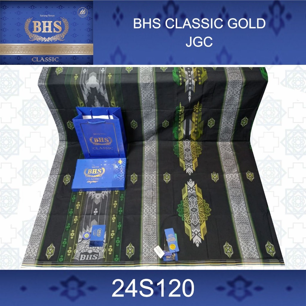 Sarung BHS Classic Songket Jaguard Gold JGC / Sarung BHS Classic Gold JGC / Sarung BHS Classic Motif