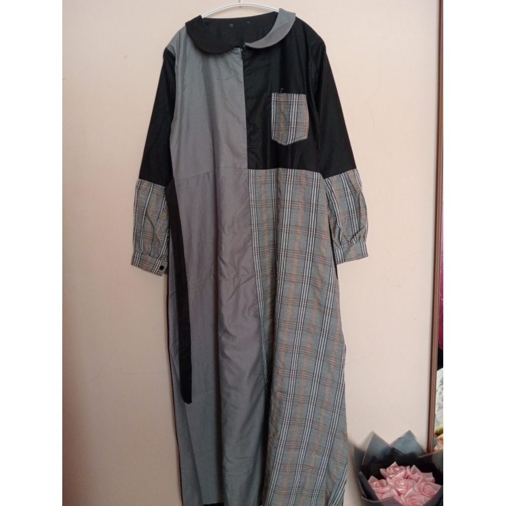 gamis abu abu